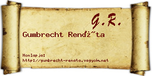 Gumbrecht Renáta névjegykártya
