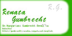 renata gumbrecht business card
